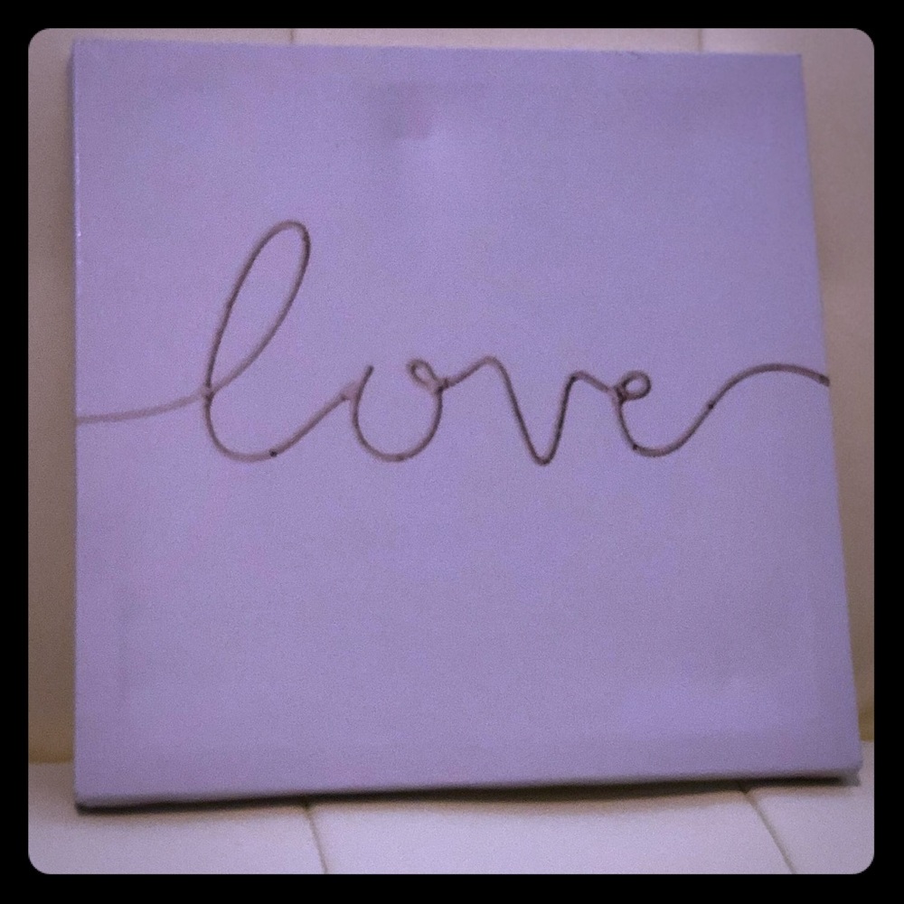 “love” canvas, 10x10”